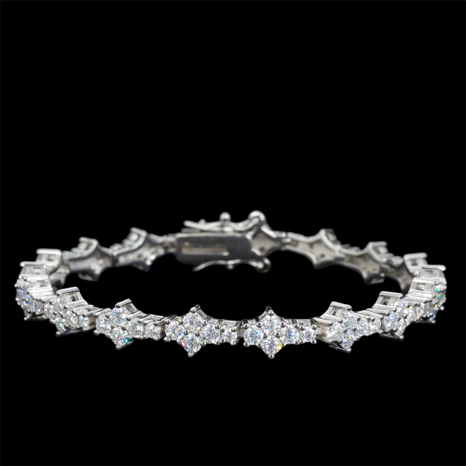 Bracelet Tennis Honeycomb Moissanite - Solitaire