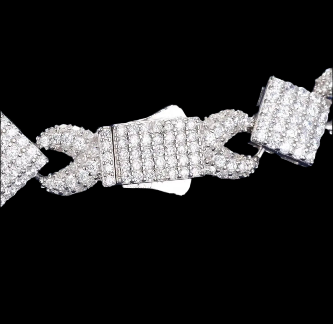 Bracelet Infinity Square En Moissanite - Solitaire