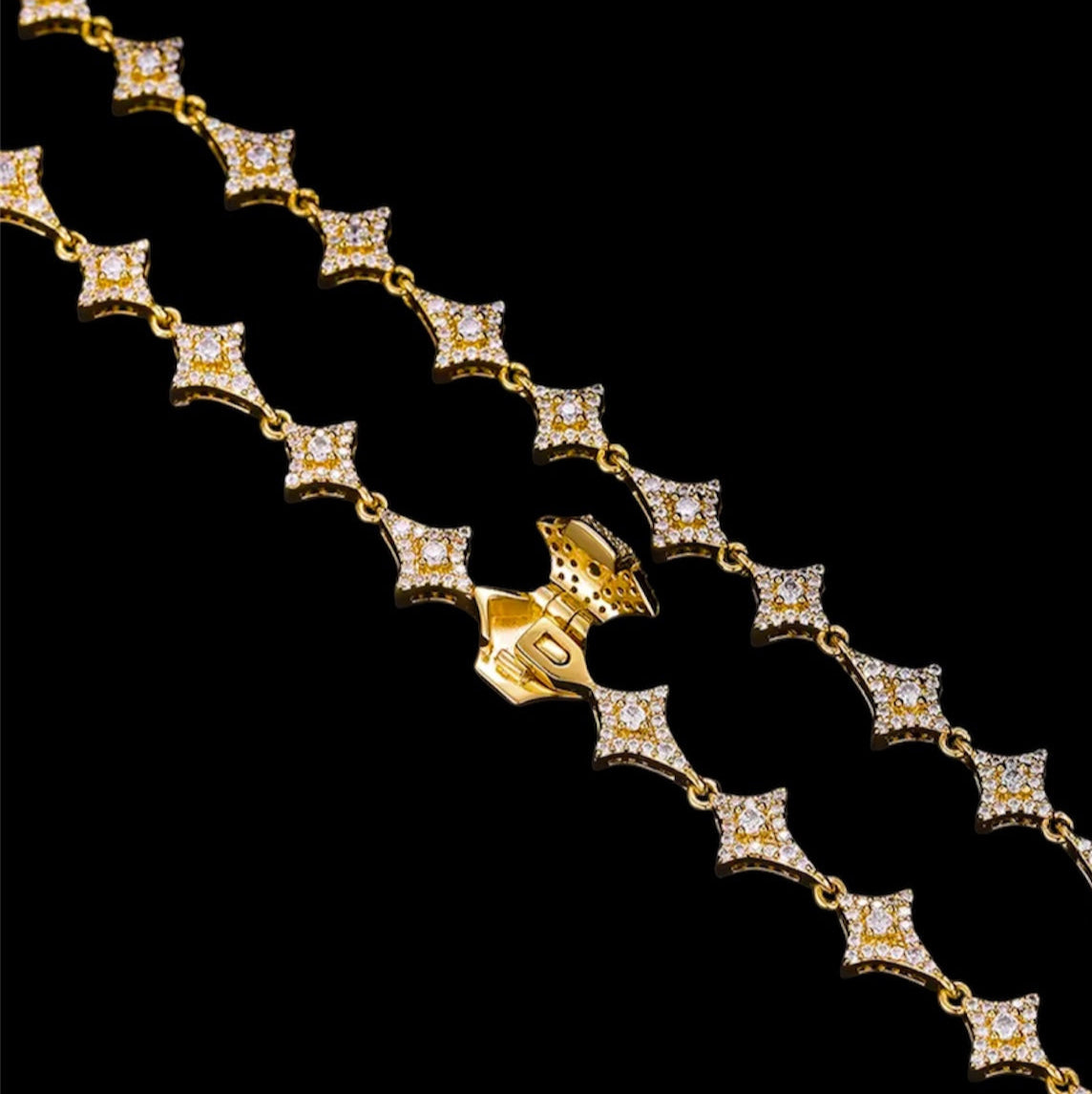 Chaîne Étoilée En Moissanite - Solitaire
