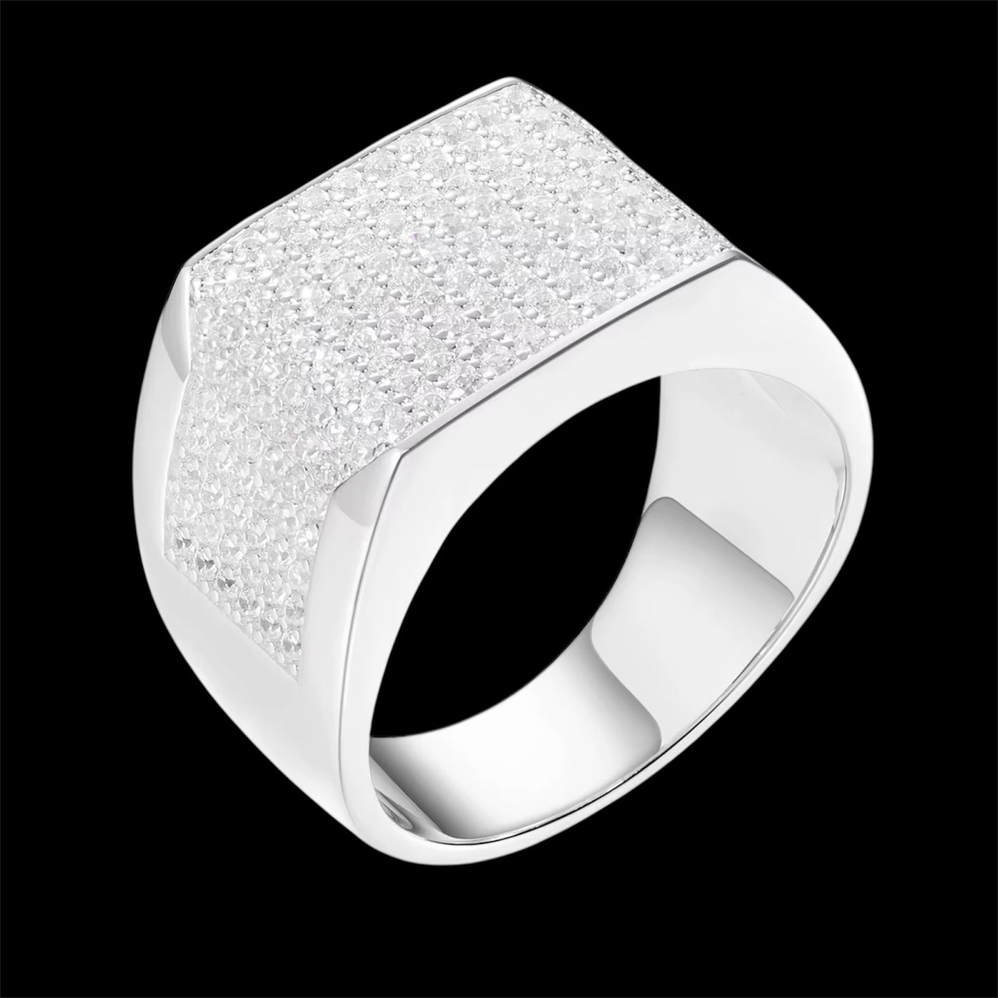 Bague Coupe Carré Half Moissanite - Solitaire