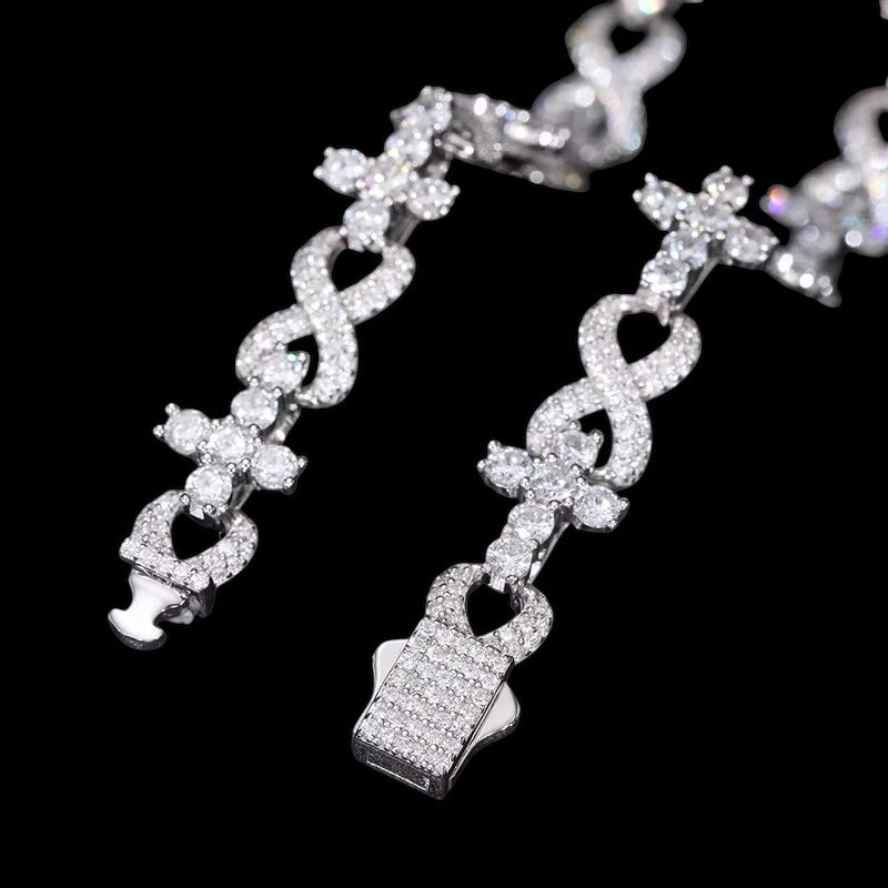 Chaîne Croix x Infinie En Moissanite - Solitaire