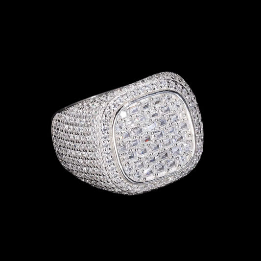 Bague Royale Iced Out En Moissanite - Solitaire