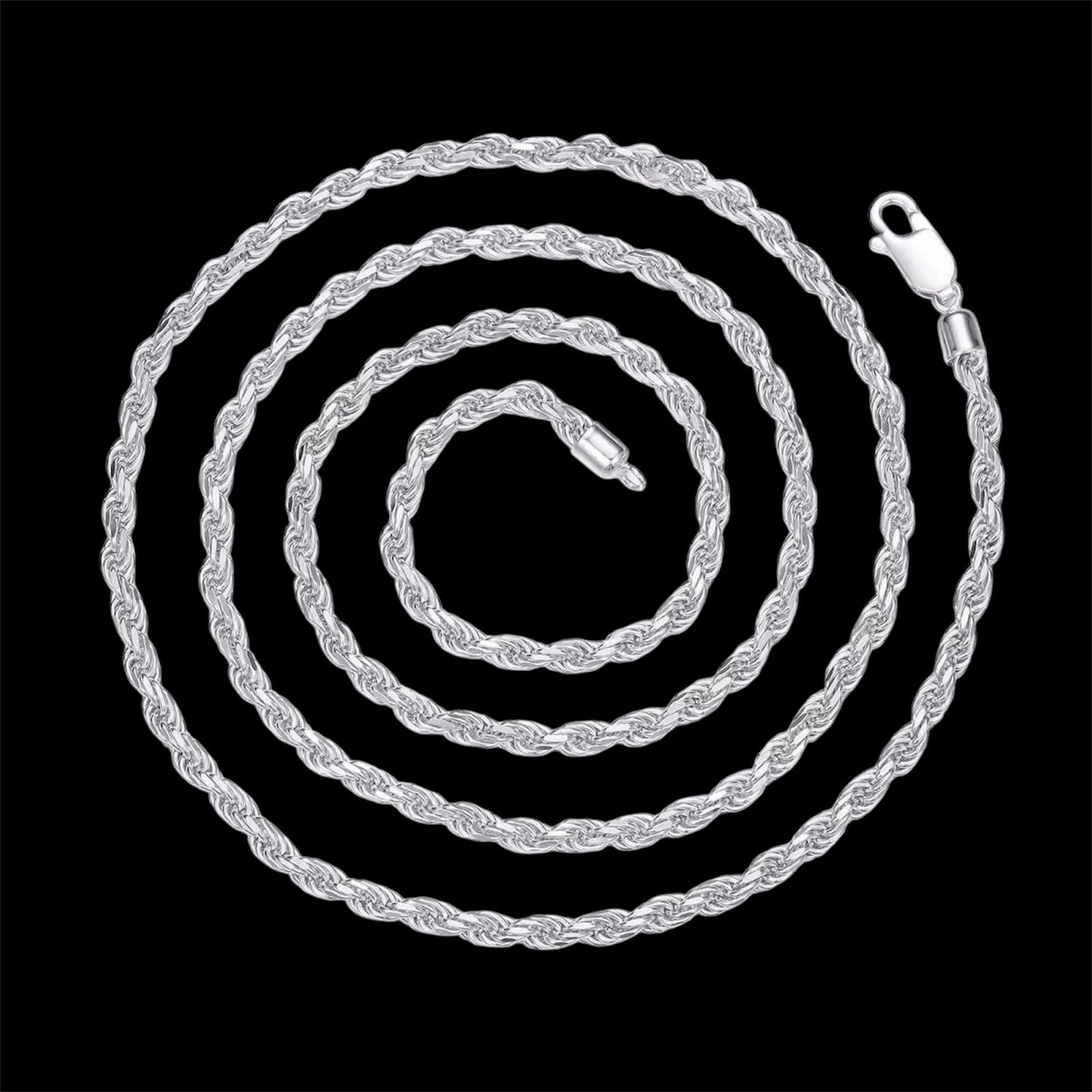 Chaîne torsade italienne Argent 925 - Solitaire