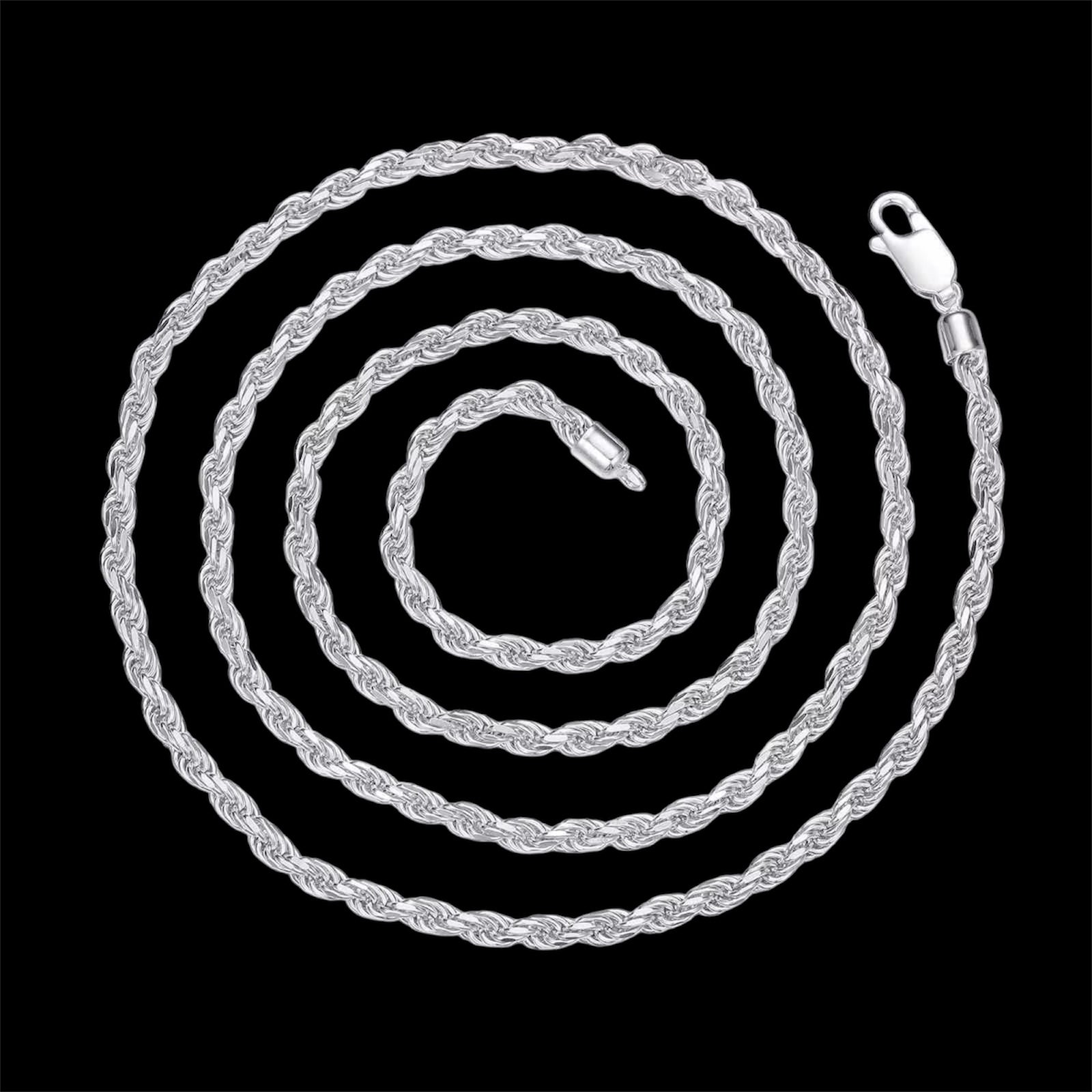 Chaîne torsade italienne Argent 925 - Solitaire