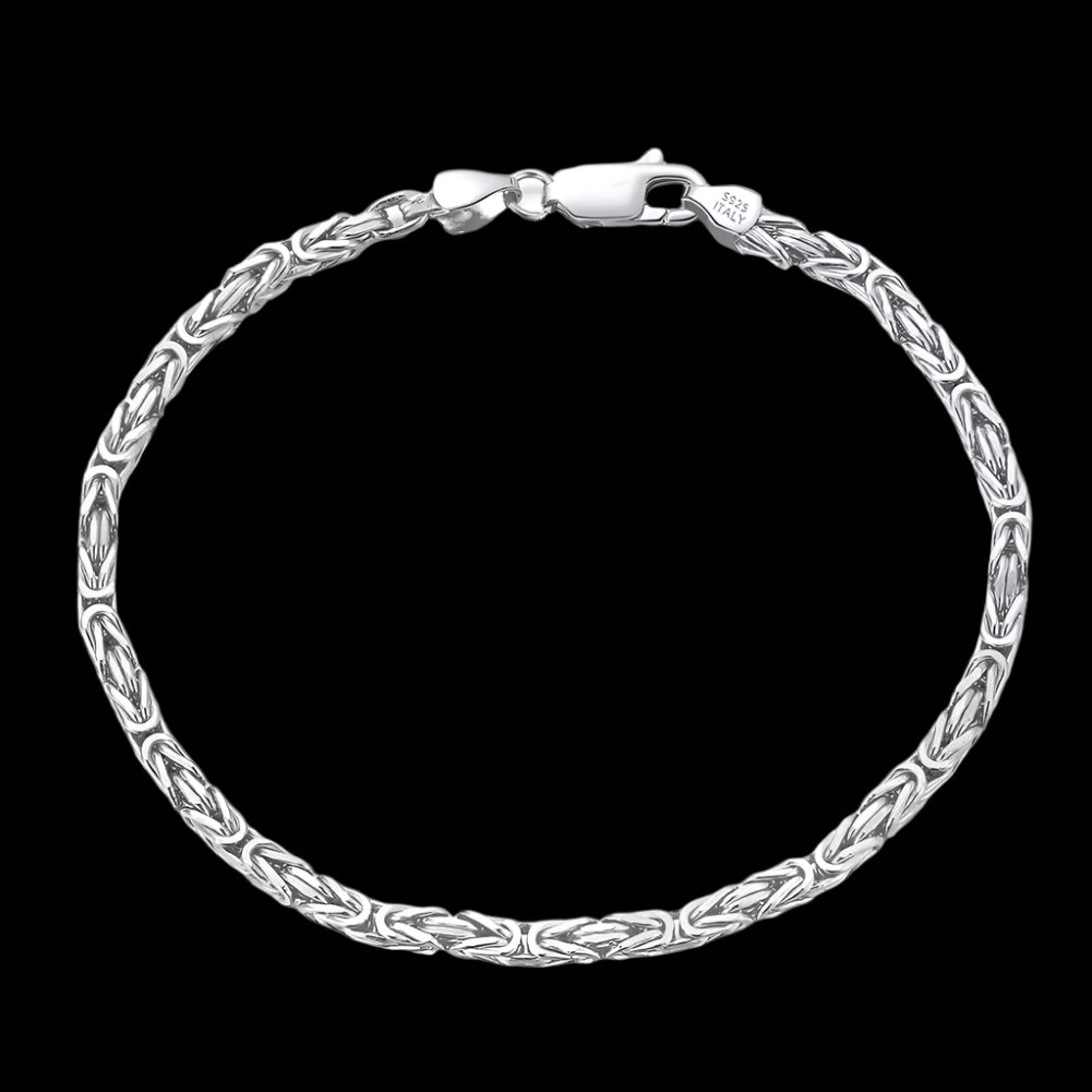 Bracelet Byzantin Argent 925 Italy - Solitaire