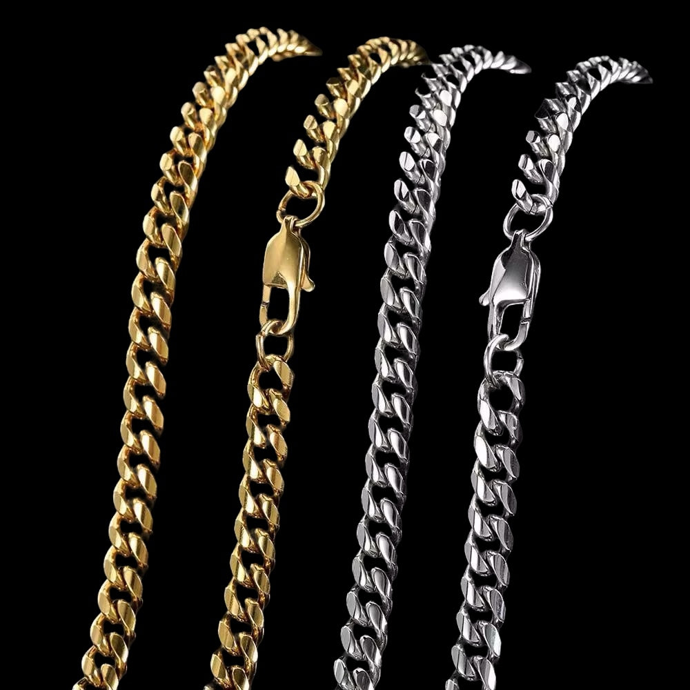 Chaîne Cuban link stainless steel - Solitaire