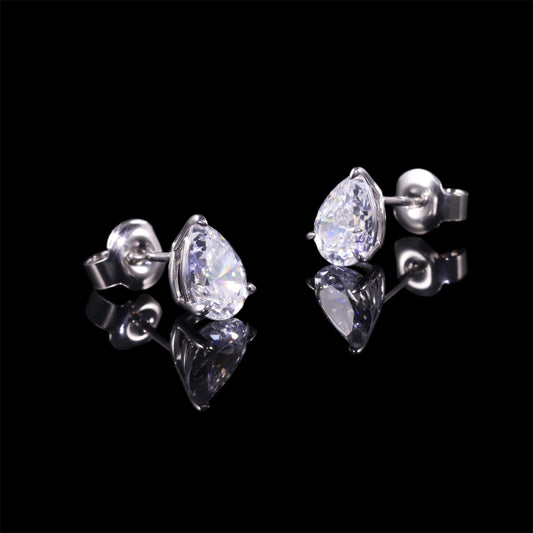 Clous d'oreilles Forme De Perle Moissanite