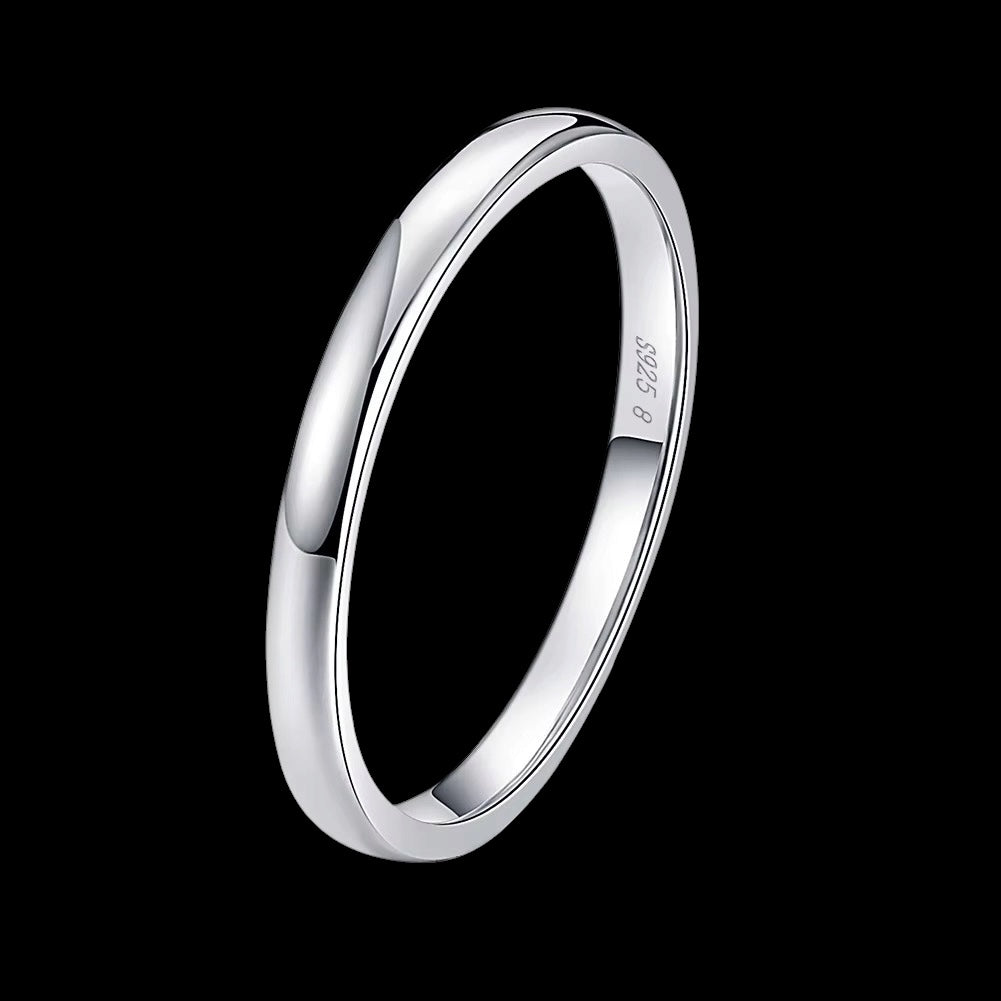 Bague Classic Band en Argent S925 - Solitaire