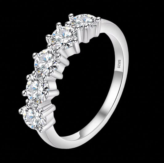 Bague de mariage en Moissanite 0.3 véritable pour femmes, plaqué or Bague de mariage en Moissanite 0.3 véritable pour femmes, plaqué or
