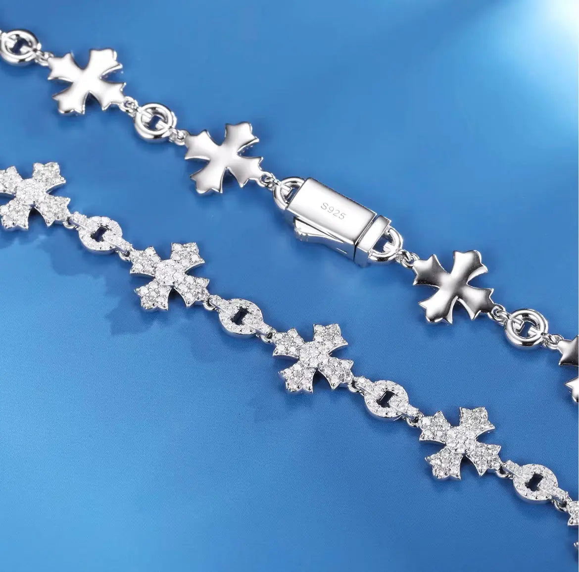 CZ Cross link chain Solitaire