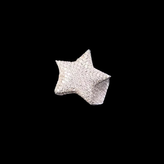 Bague Coupe Étoile En Moissanite - Solitaire