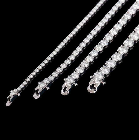 Bracelet Tennis En Moissanite - Solitaire