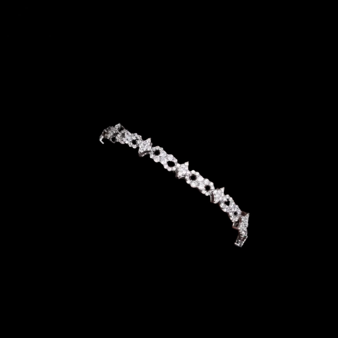 Bracelet Maillon Étoile Infini En Moissanite - Solitaire