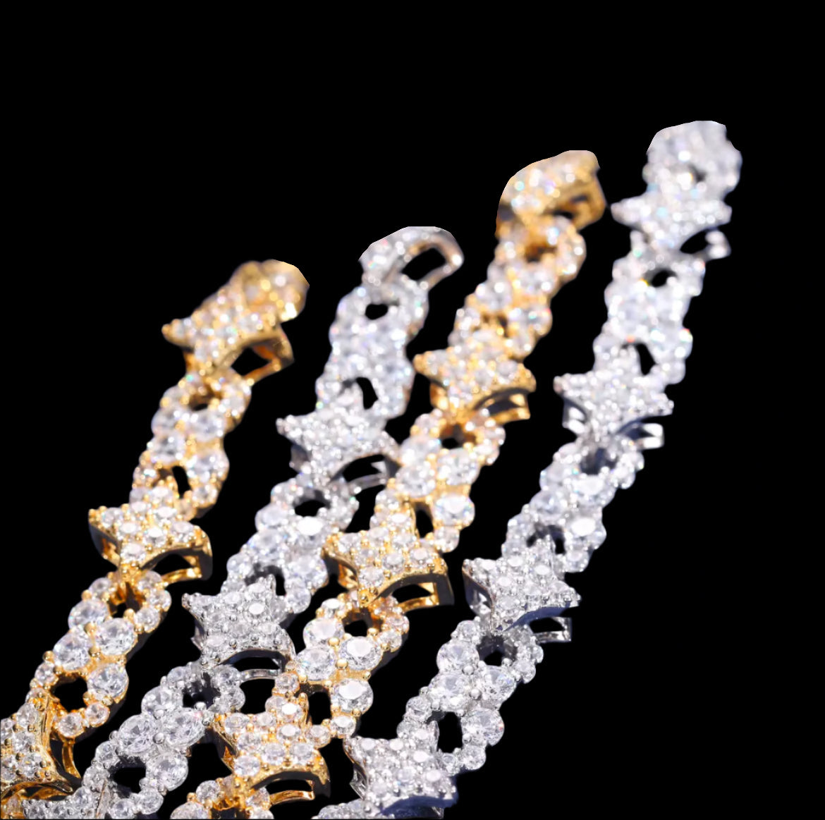 Bracelet Maillon Étoile Infini En Moissanite - Solitaire