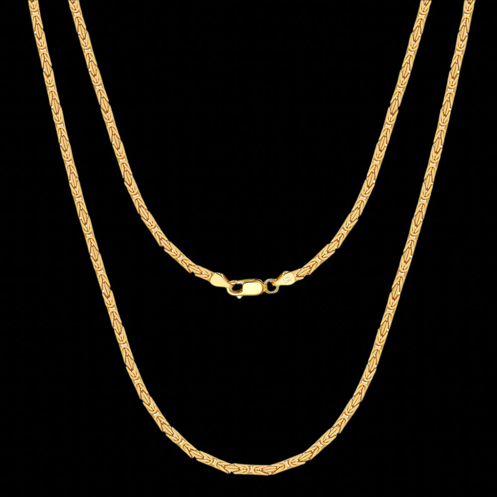 Chaine Byzantin Argent Italy 925 - Solitaire