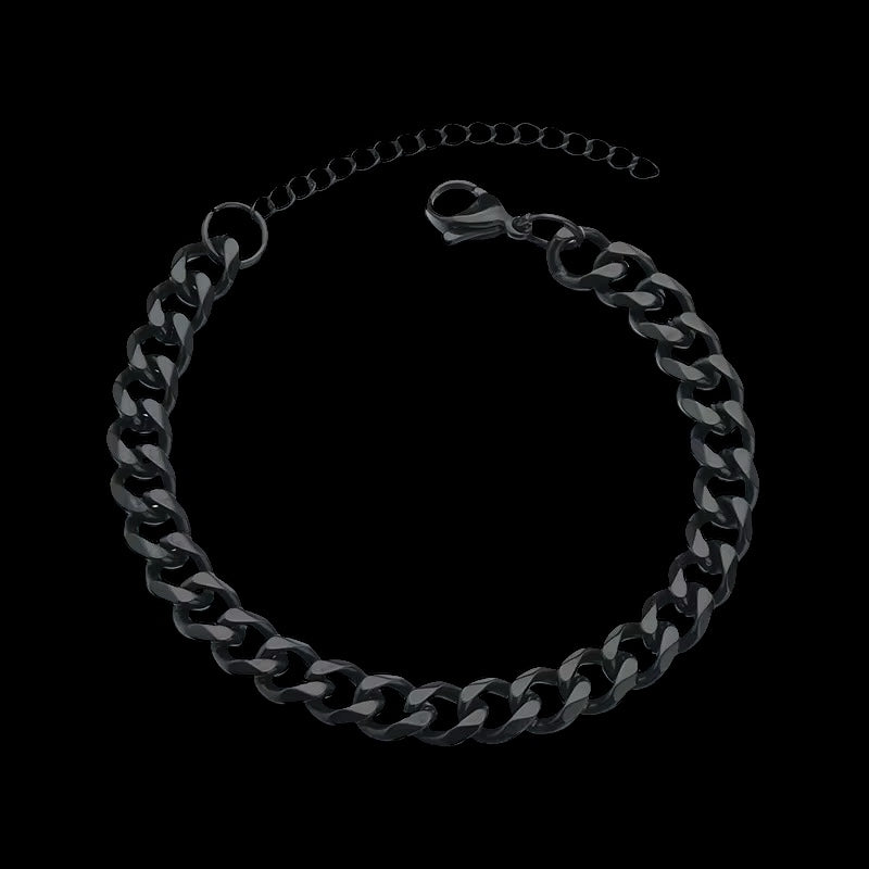 Bracelet Cuban acier inoxydable - Solitaire