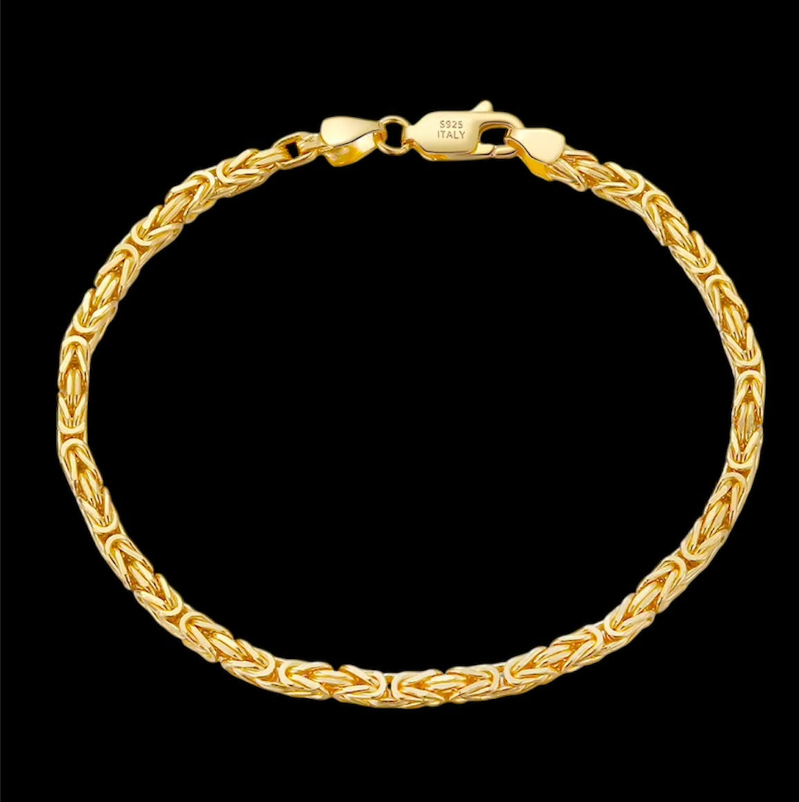 Bracelet Byzantin Argent 925 Italy - Solitaire