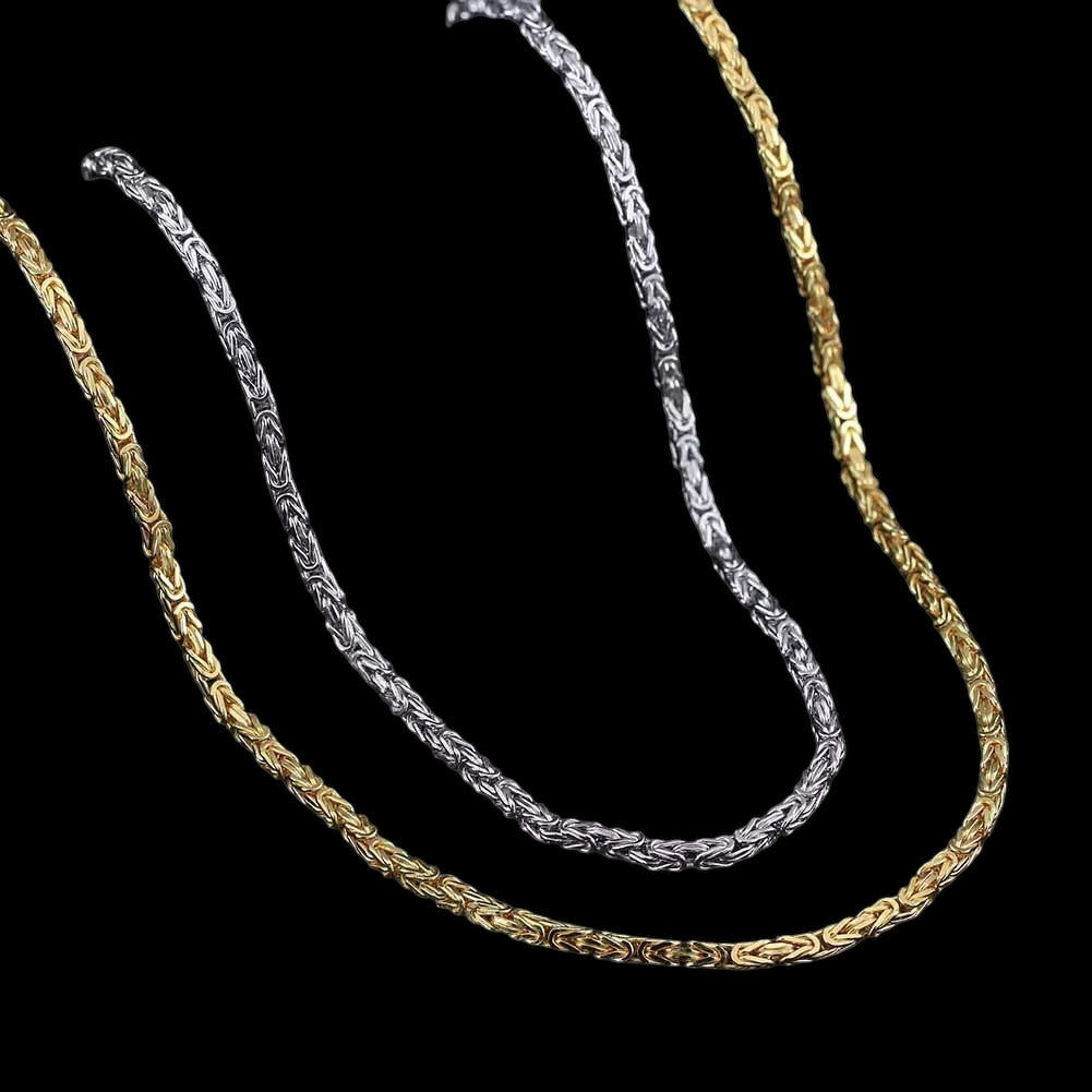 Chaine Byzantin Argent Italy 925 - Solitaire