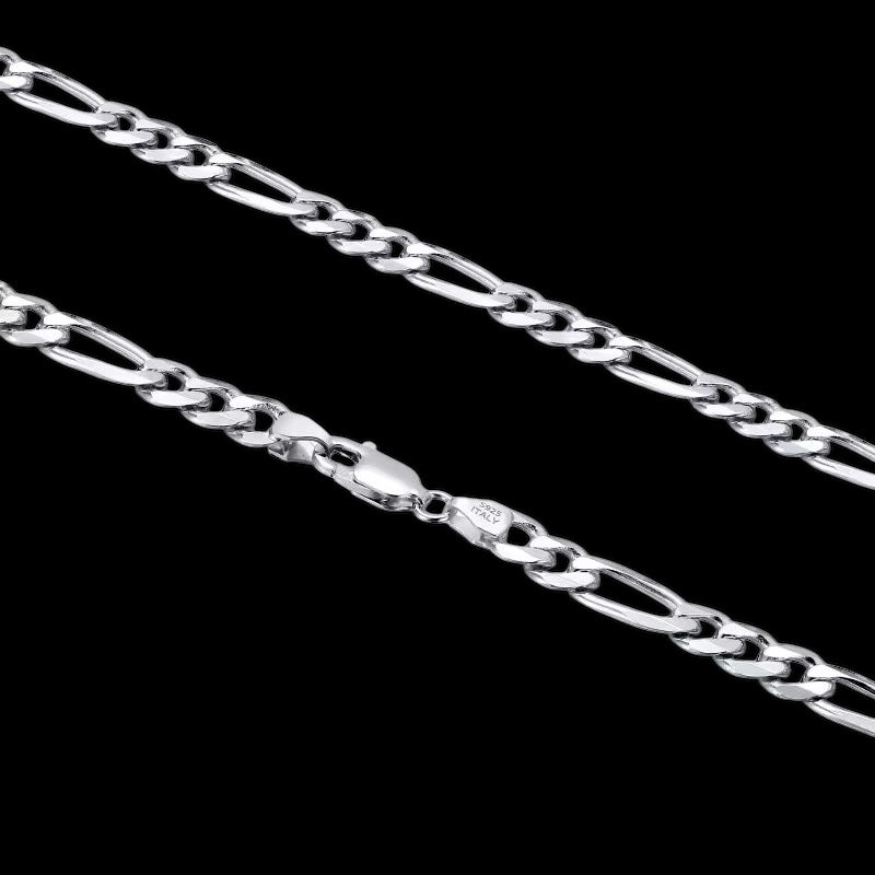 Chaîne figaro Pour hommes argent Italy 925 - Solitaire