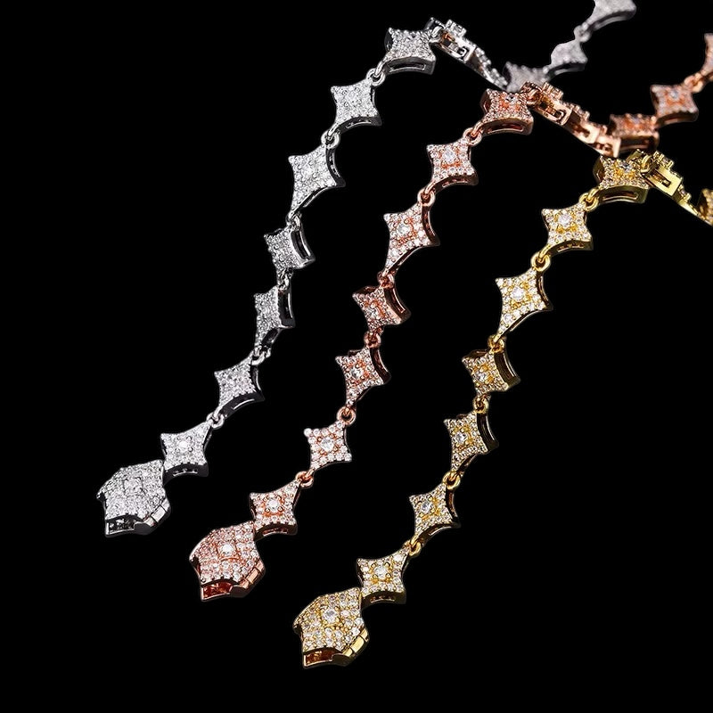 Bracelet Étoile Filante En Moissanite - Solitaire