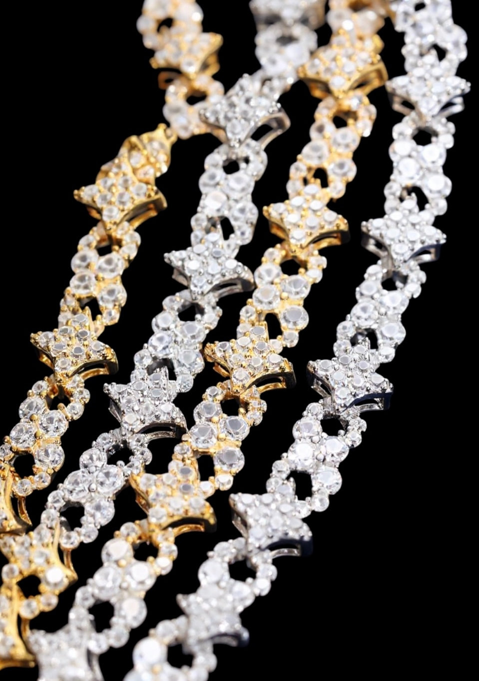 Bracelet Maillon Étoilée Infini En Moissanite - Solitaire