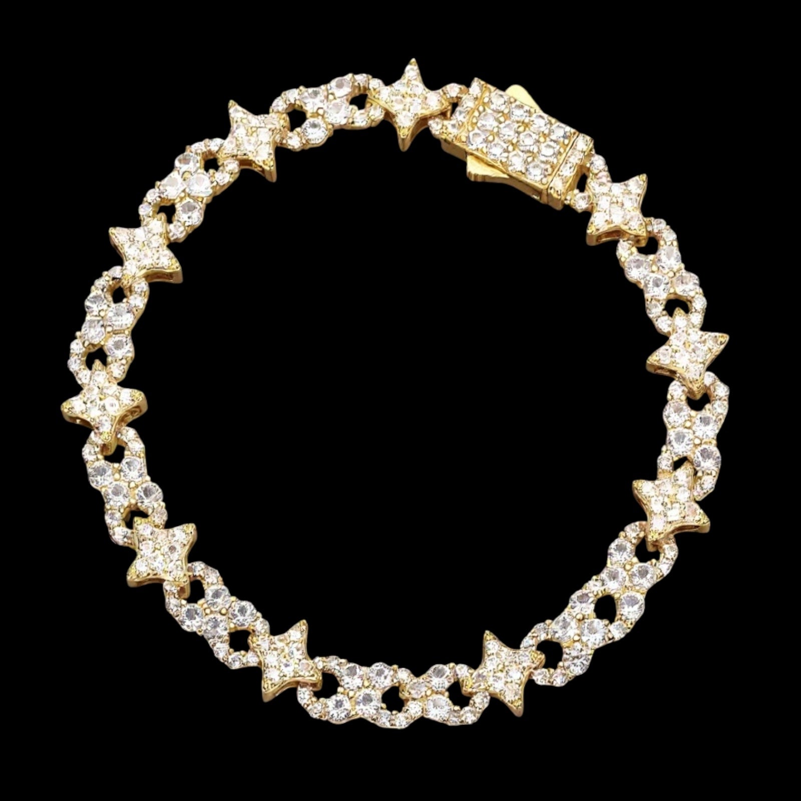 Bracelet Maillon Étoilée Infini En Moissanite - Solitaire