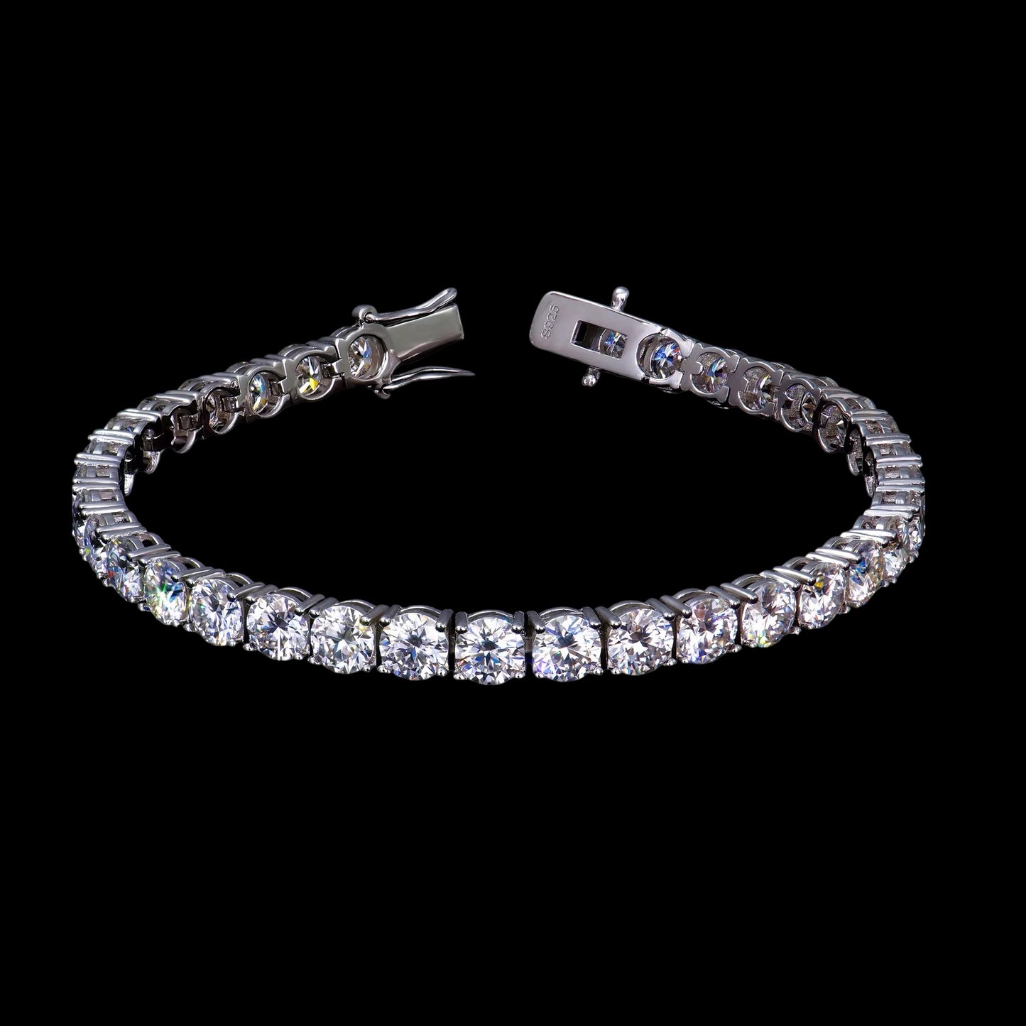 Bracelet Tennis En Moissanite - Solitaire