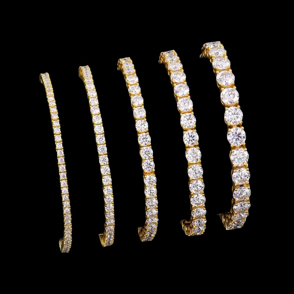 Bracelet Tennis En Moissanite - Solitaire