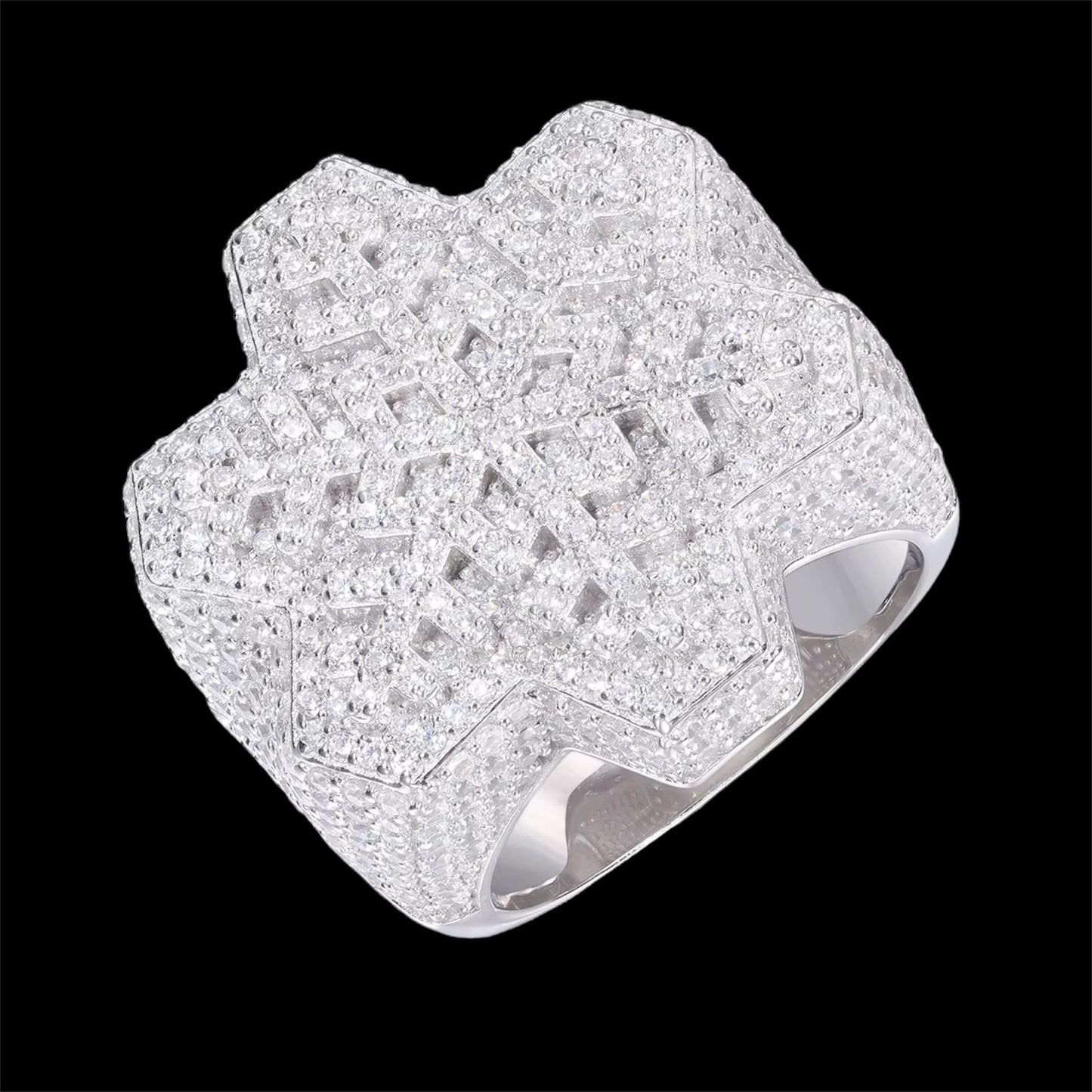 Bague Flocon Artique En Moissanite