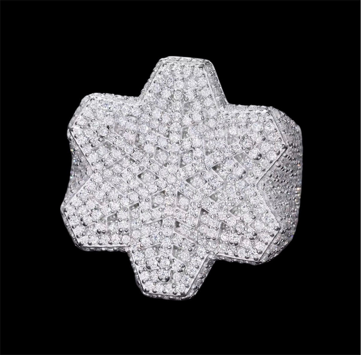 Bague Flocon Artique En Moissanite