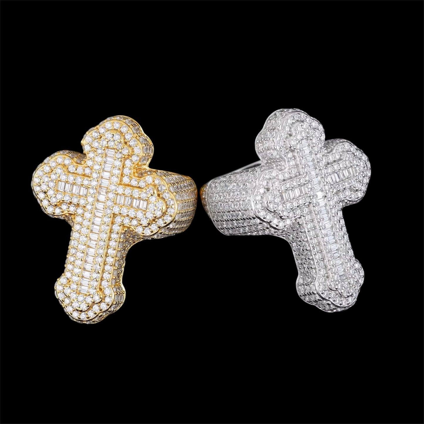 Bague Croix Céleste En Moissanite