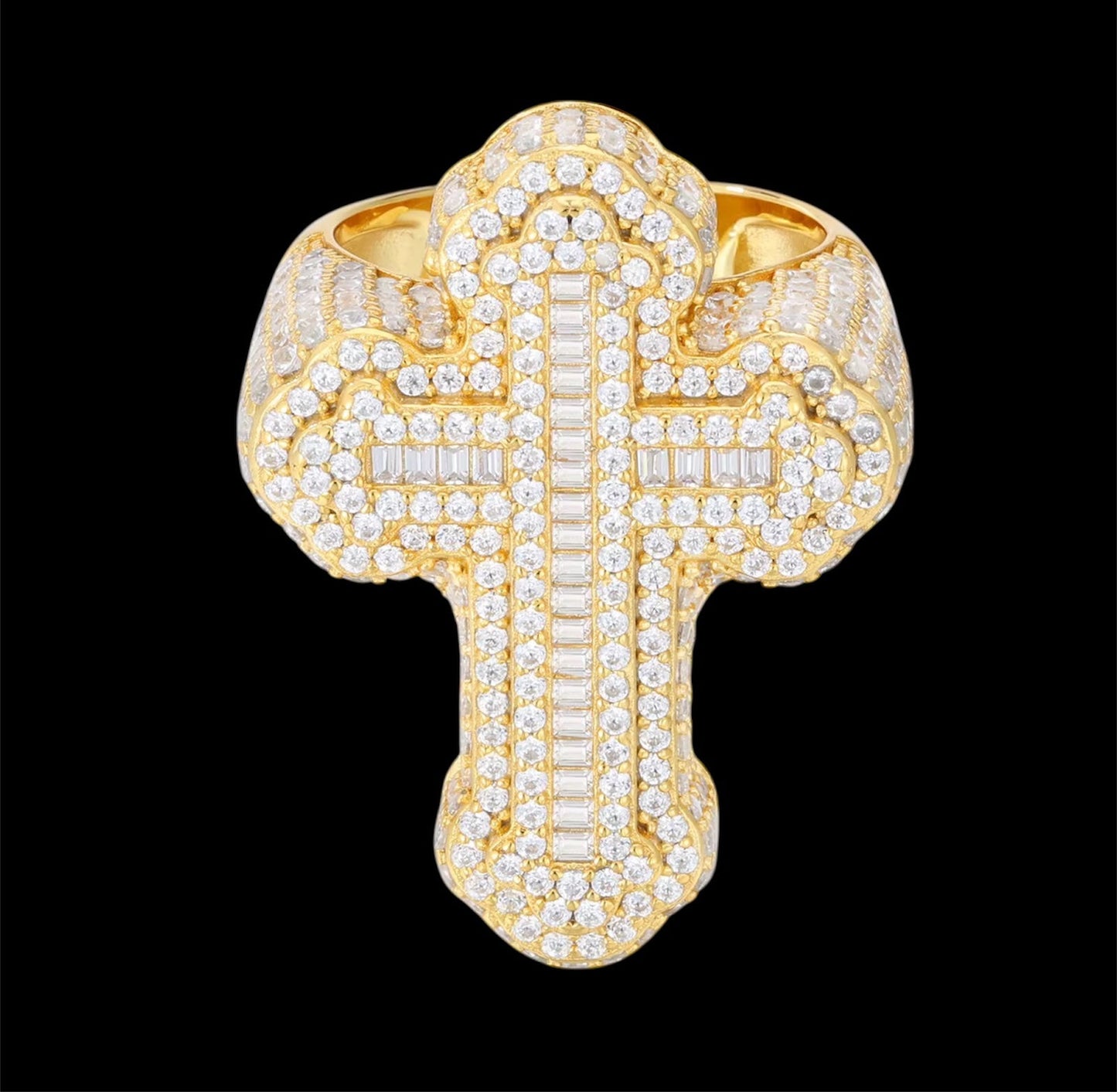 Bague Croix Céleste En Moissanite