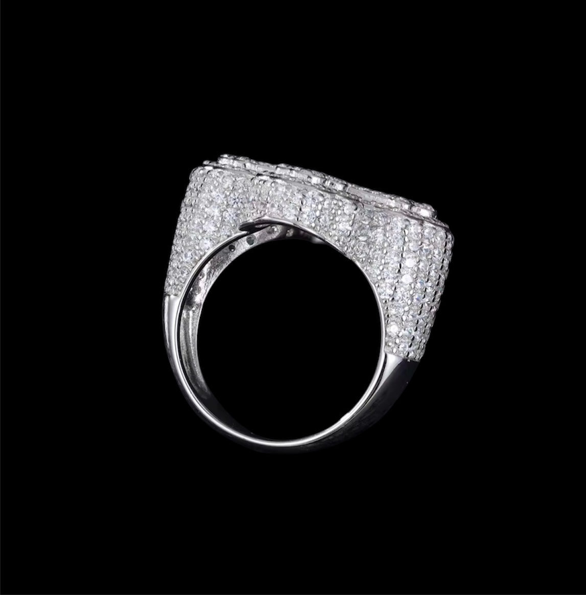 Bague Croix Céleste En Moissanite