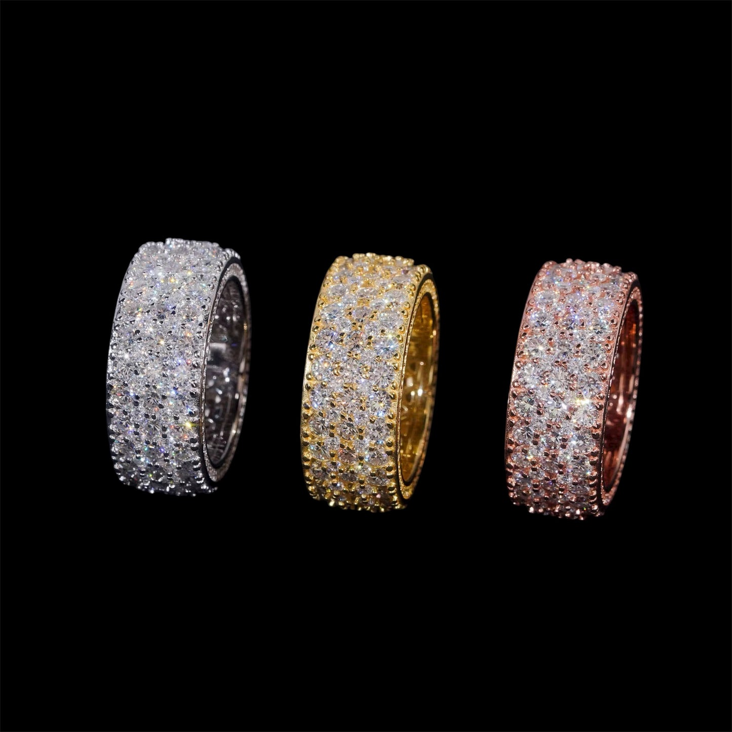 Jonc Iced Out En Moissanite