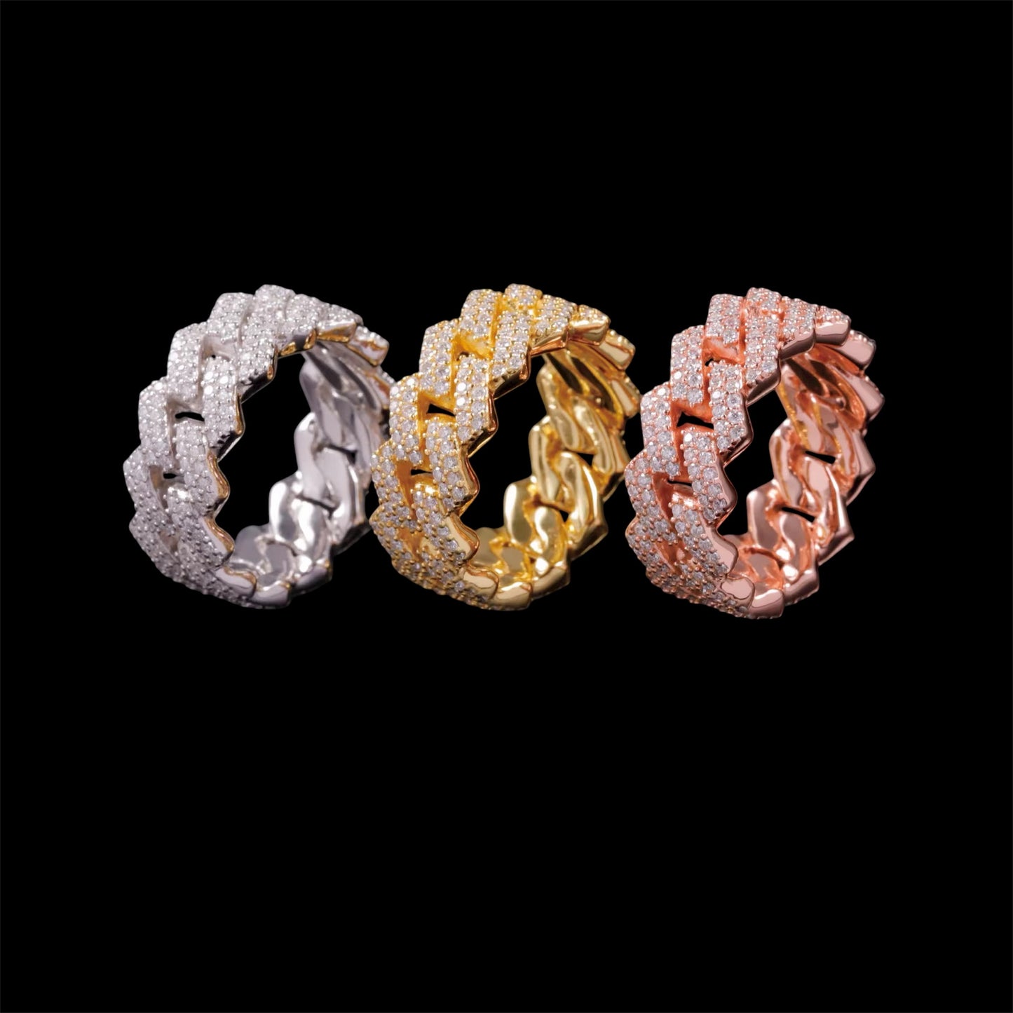 Bague Cuban Link En Moissanite