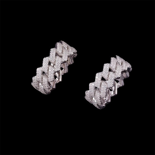 Bague Cuban Link En Moissanite - Solitaire