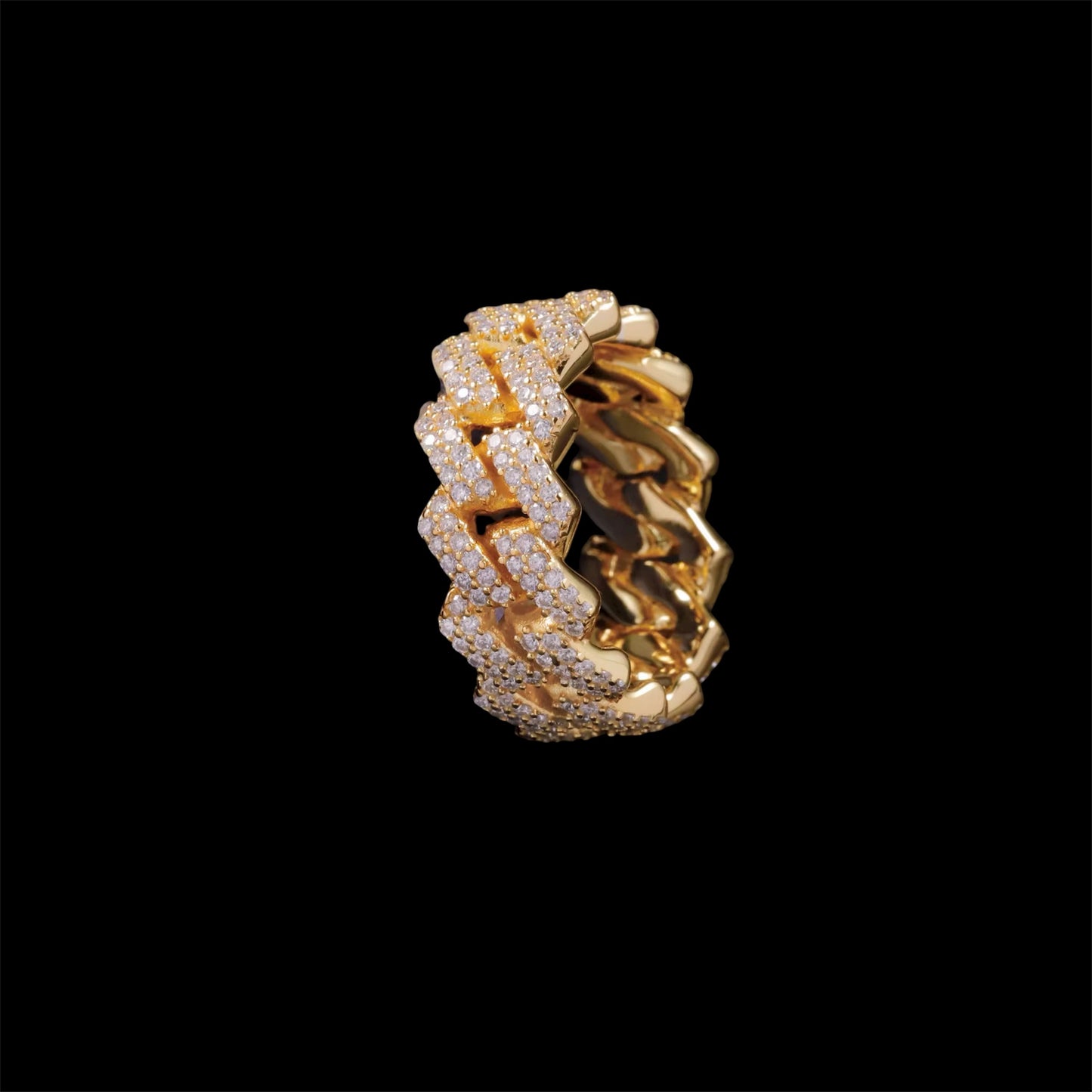 Bague Cuban Link En Moissanite