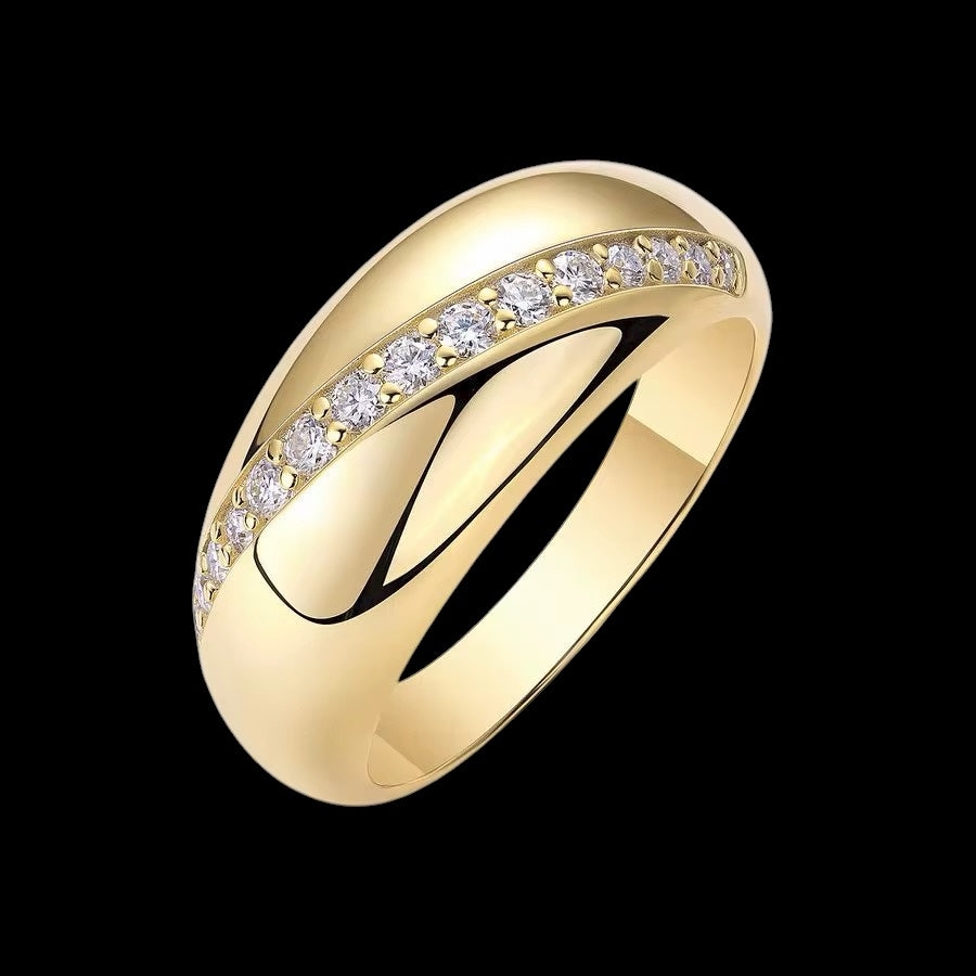 Bague Ruban Croisée En Moissanite