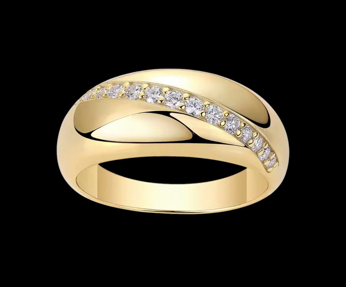 Bague Ruban Croisée En Moissanite