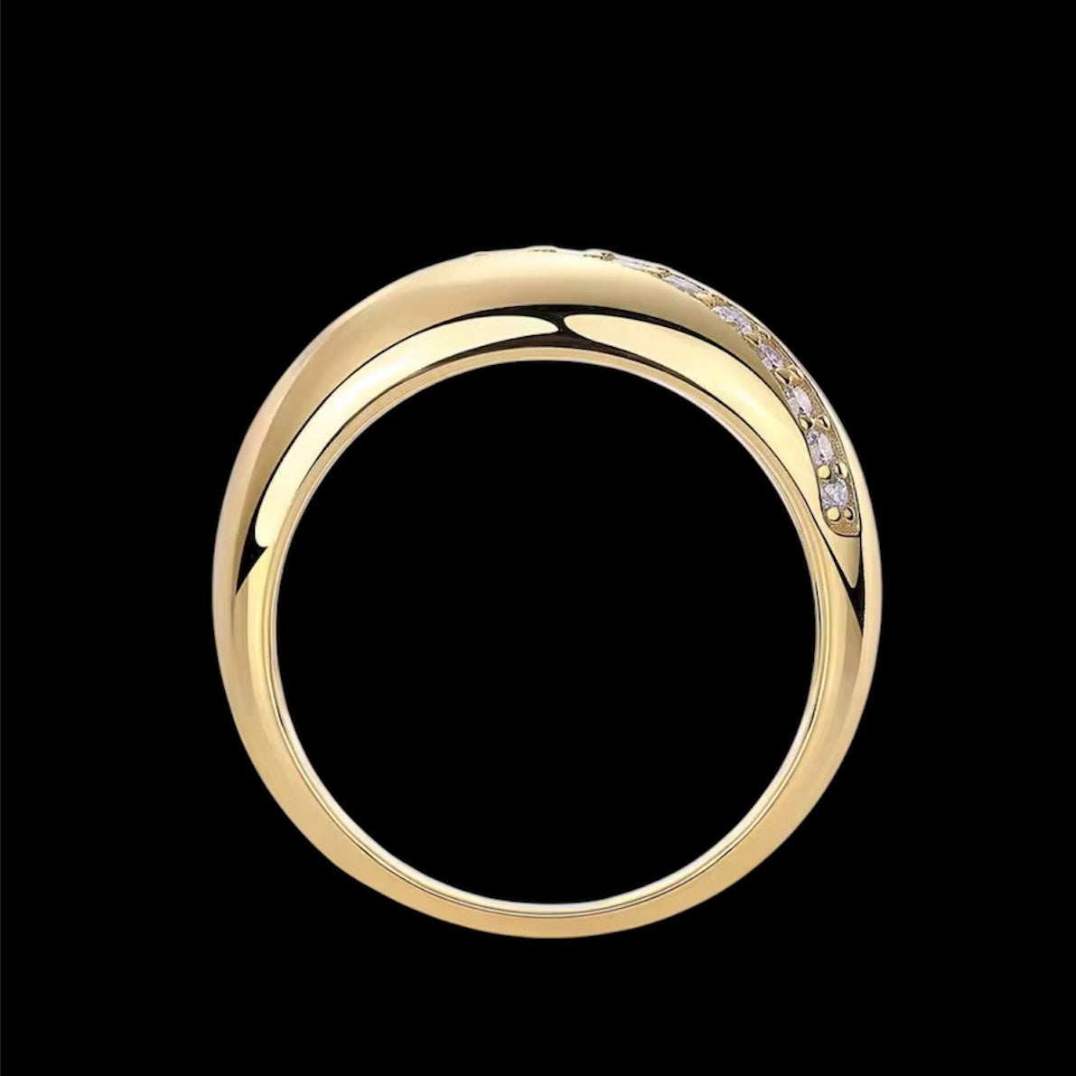 Bague Ruban Croisée En Moissanite