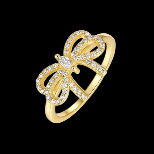 Bague Bowknot En Moissanite