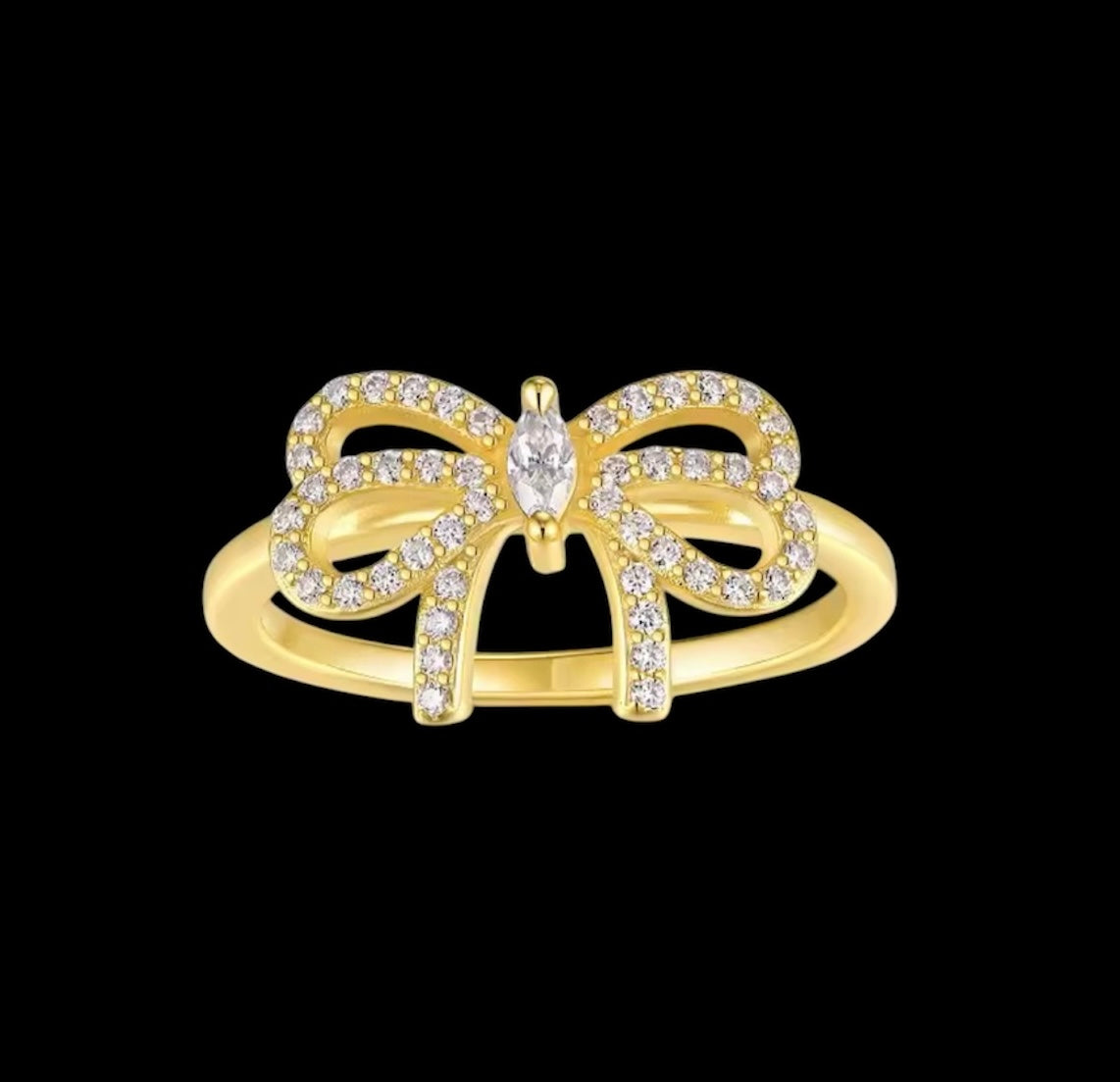 Bague Bowknot En Moissanite