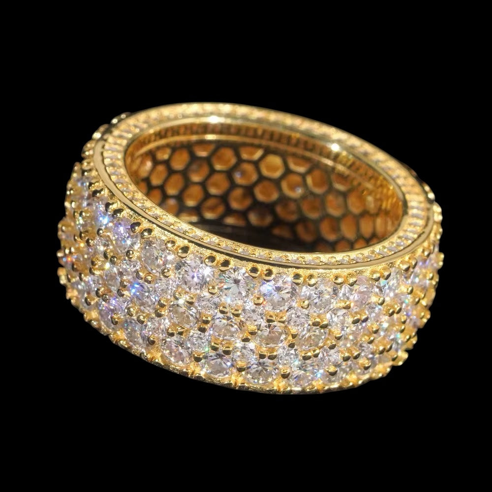 Jonc Iced Out En Moissanite - Solitaire