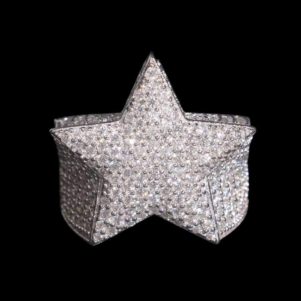 Bague Coupe Étoile En Moissanite - Solitaire