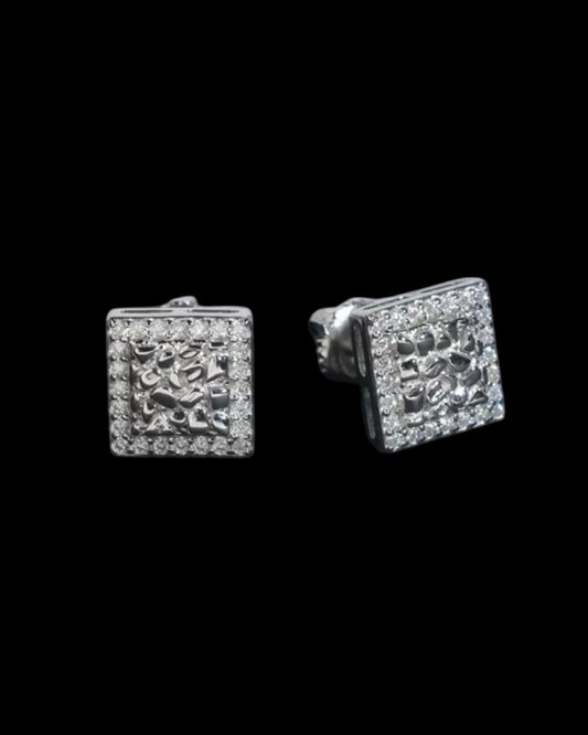 Studs Rounded Nuggets En Moissanite - Solitaire