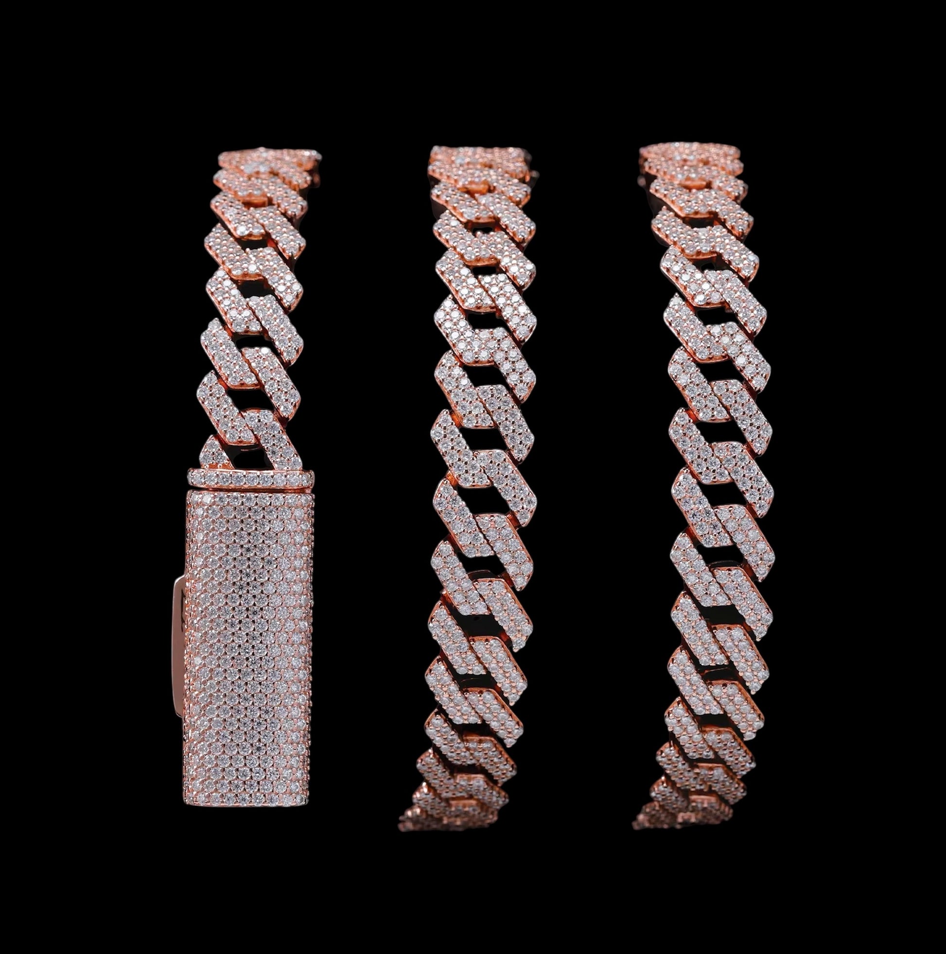 Chaine Cuban Link En Moissanite - Solitaire