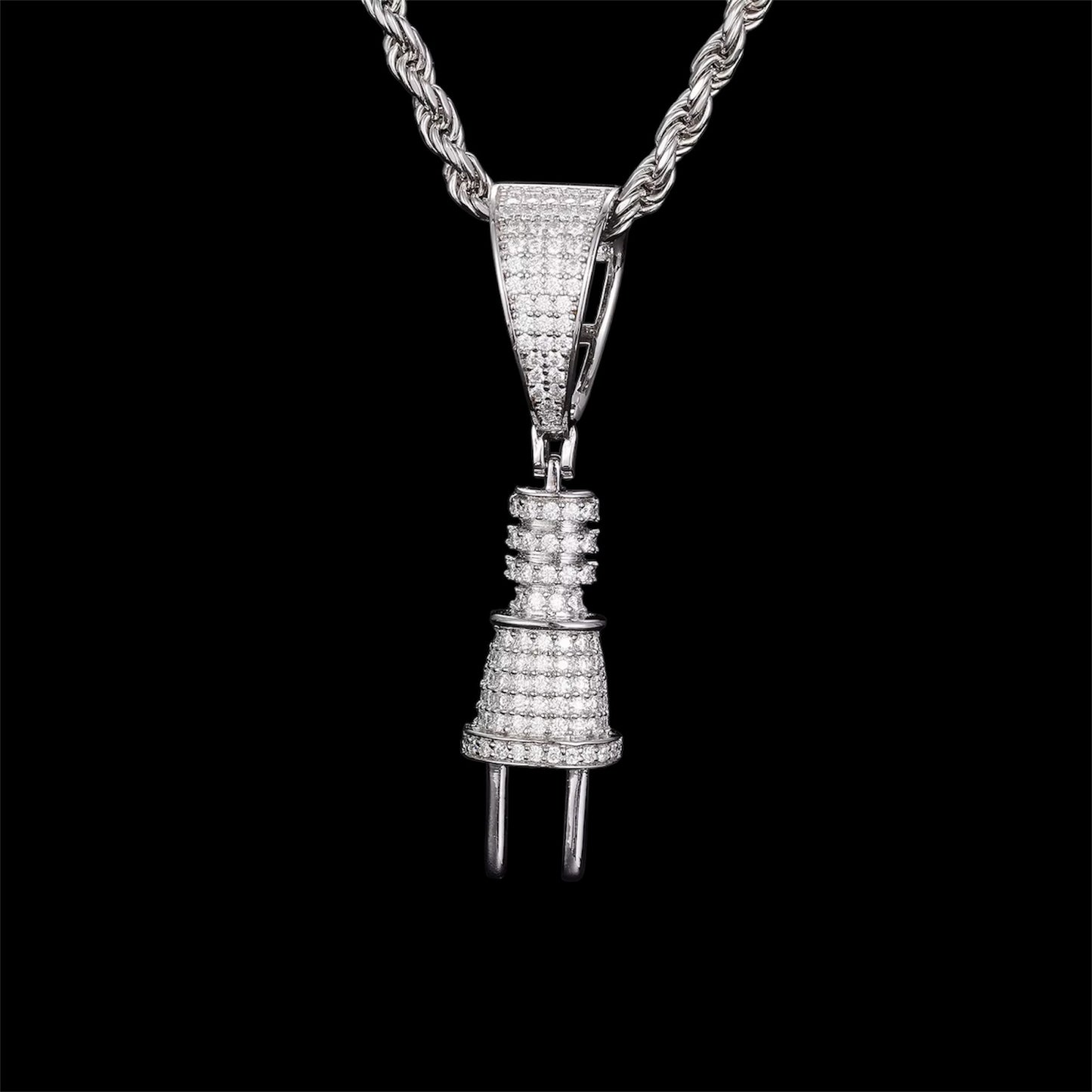 Pendentif The Plug En Moissanite - Solitaire