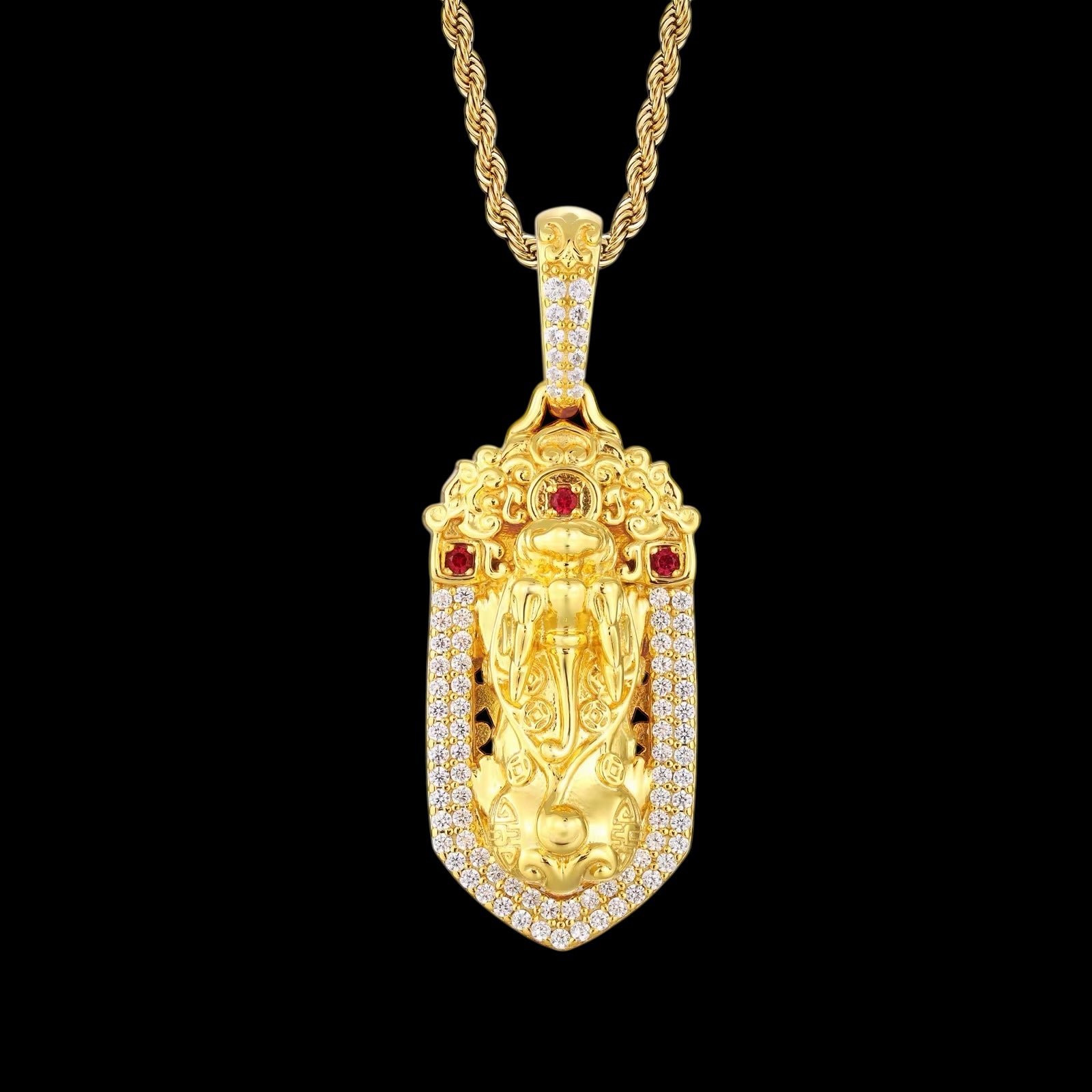 Pendentif De La Fortune En Moissanite - Solitaire