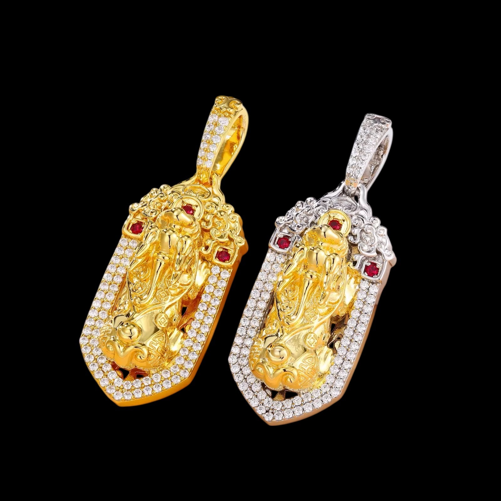 Pendentif De La Fortune En Moissanite - Solitaire