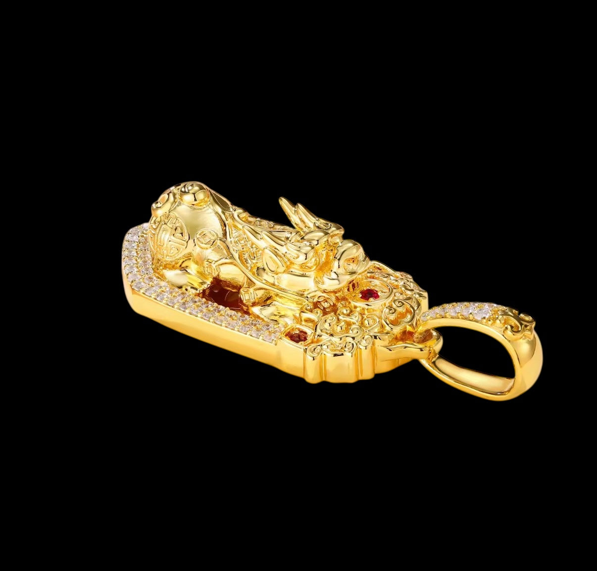 Pendentif De La Fortune En Moissanite - Solitaire